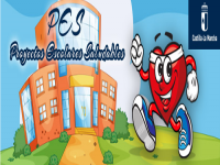 Cartel proyecto escolar saludable